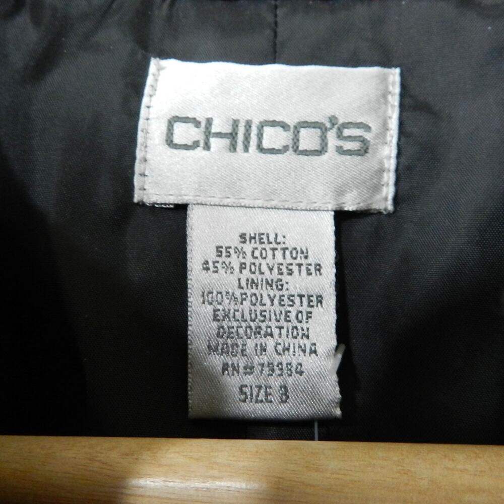 Chico's Jacket Size XL 3 Embroidered Beaded Southwestern Boho Artisan Burgundy - Picture 2 of 12